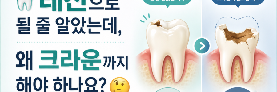[언주역치과, 논현동치과, 강남치과 추천] 레진으로 될 줄 알았는데, 왜 크라운까지 해야 하나요?